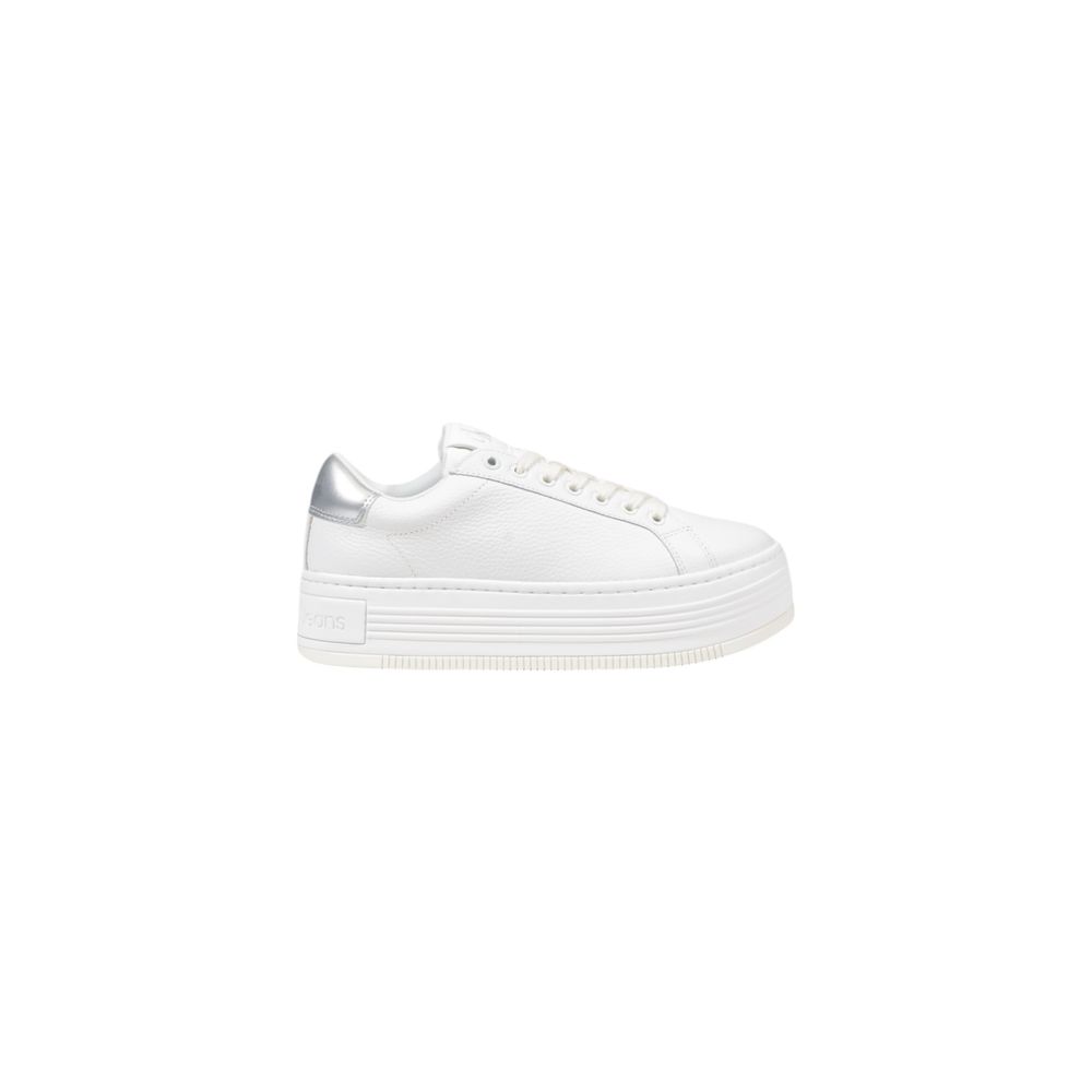 Calvin Klein Jeans Silver Leather Platform Sneakers