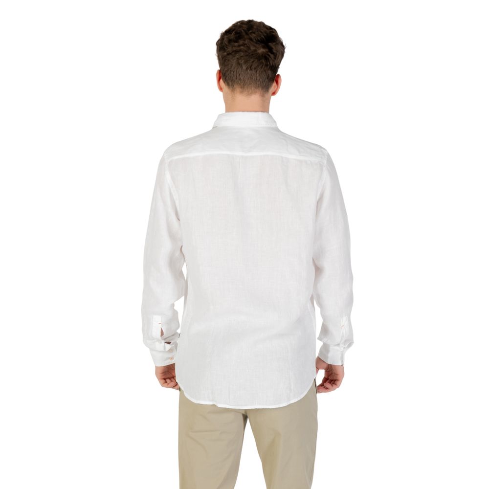 Hugo Boss White Linen Dress Shirt
