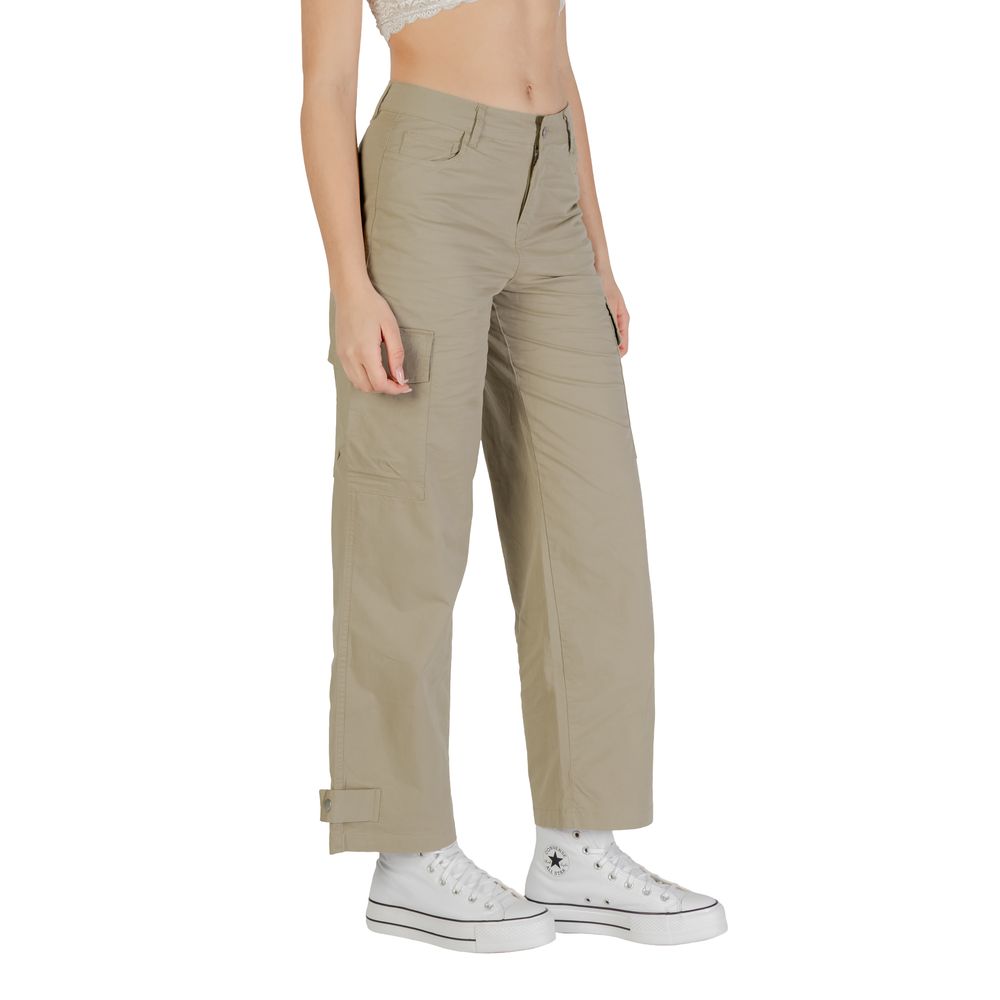 Only Beige Cotton Cargo Pants
