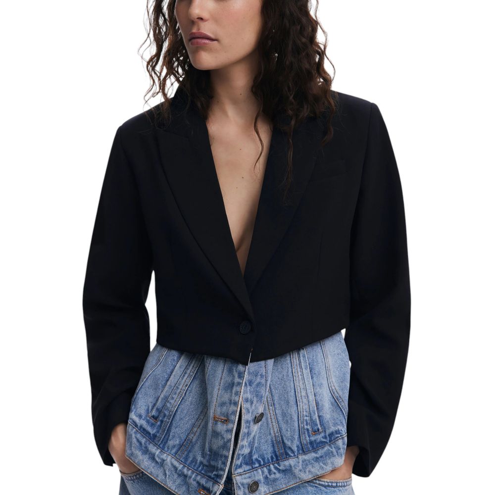 Desigual Black Cotton Blazer