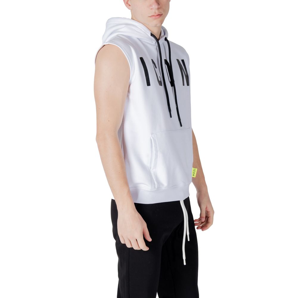 Icon White Cotton Hoody