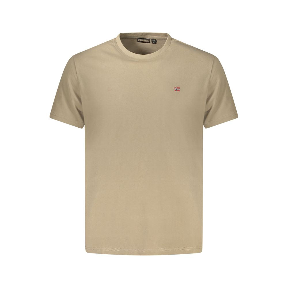 Napapijri Brown Cotton Men T-Shirt