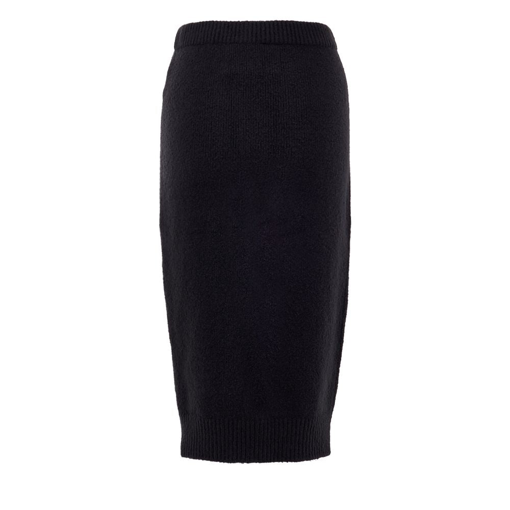 Tom Ford Black Cotton Midi Skirt