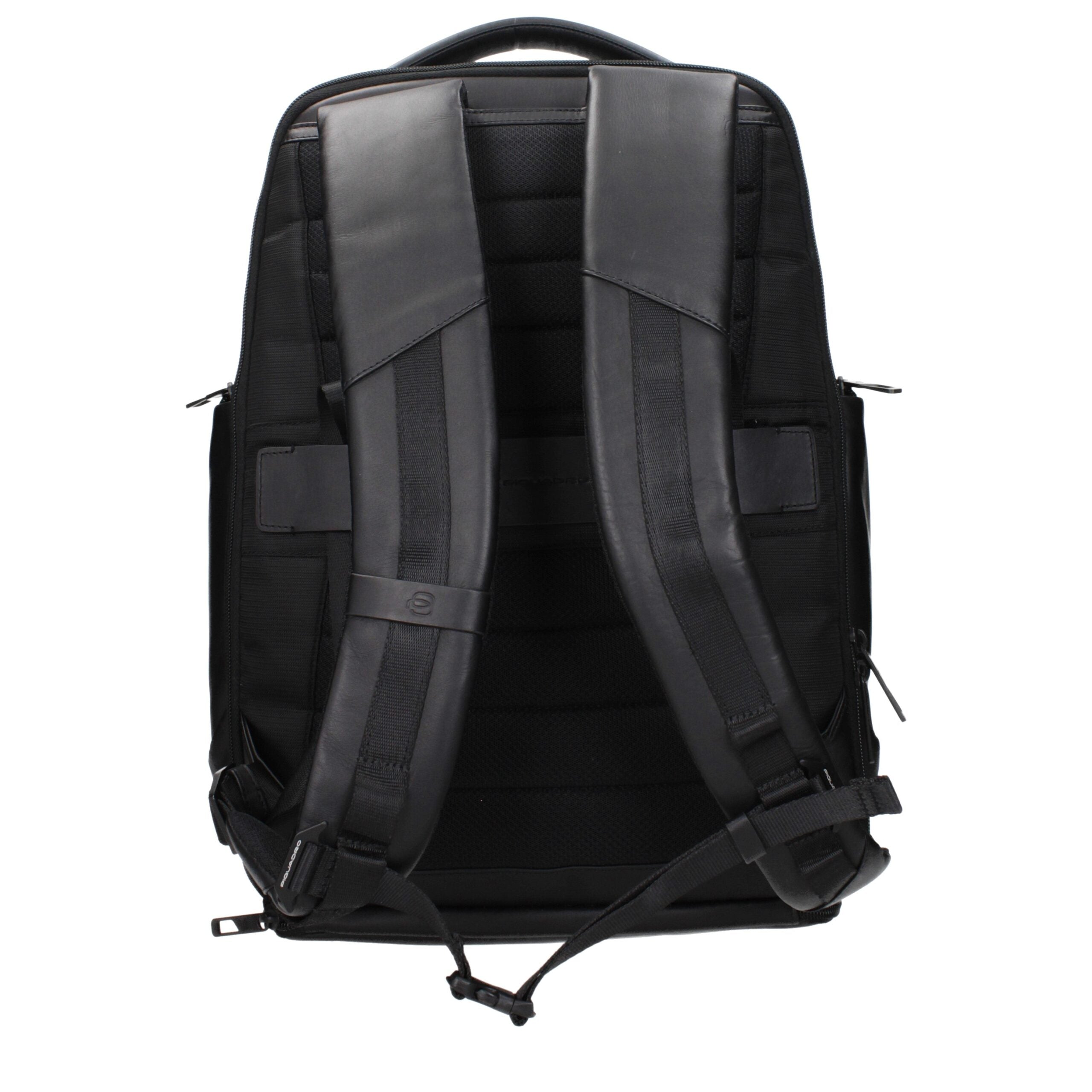 Piquadro Black Leather Backpack