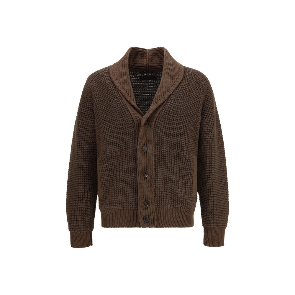 ZEGNA Brown Cashmere Cardigan