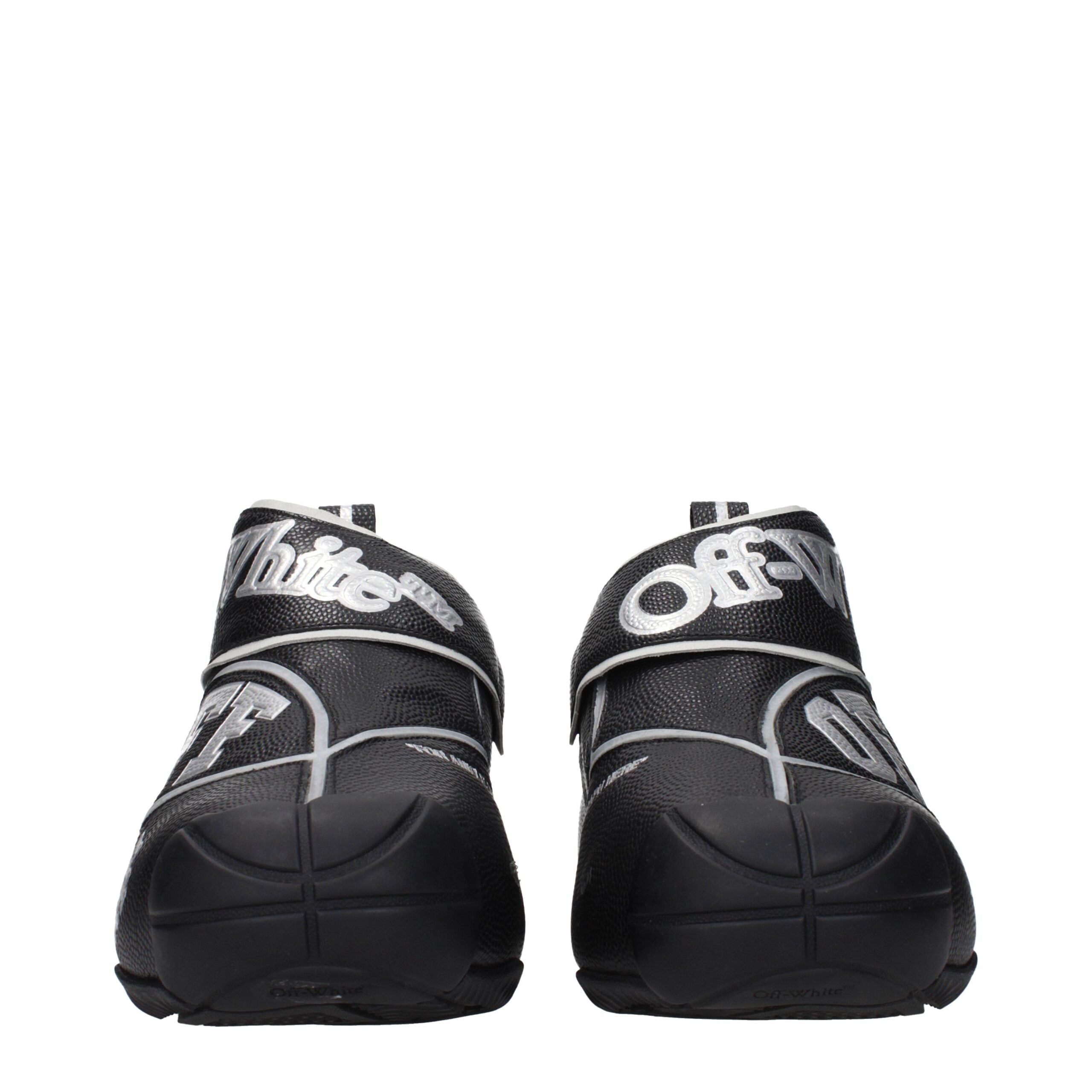 Off-White Black Leather High Top Sneakers