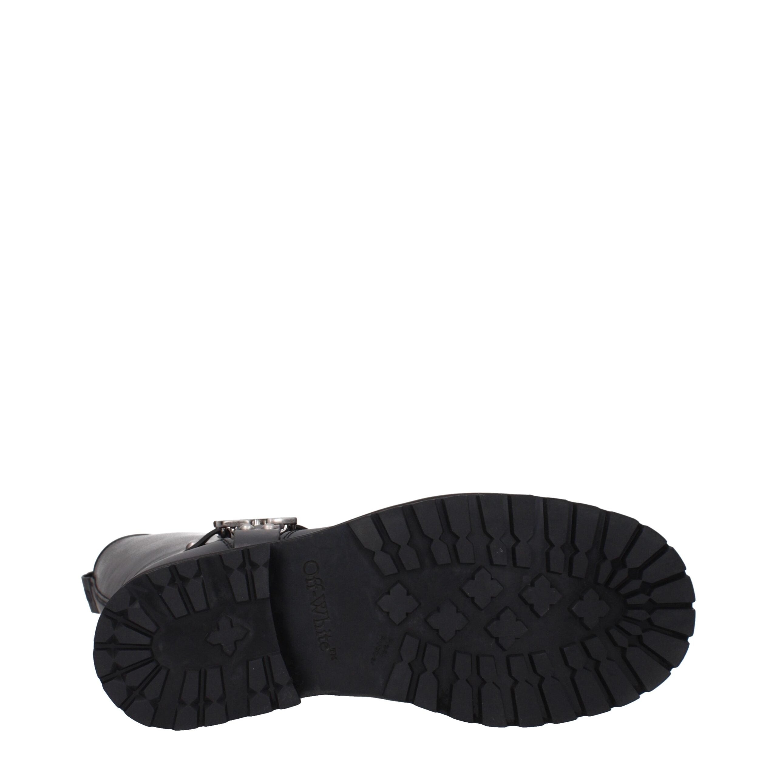 Off-White Black Leather Boots