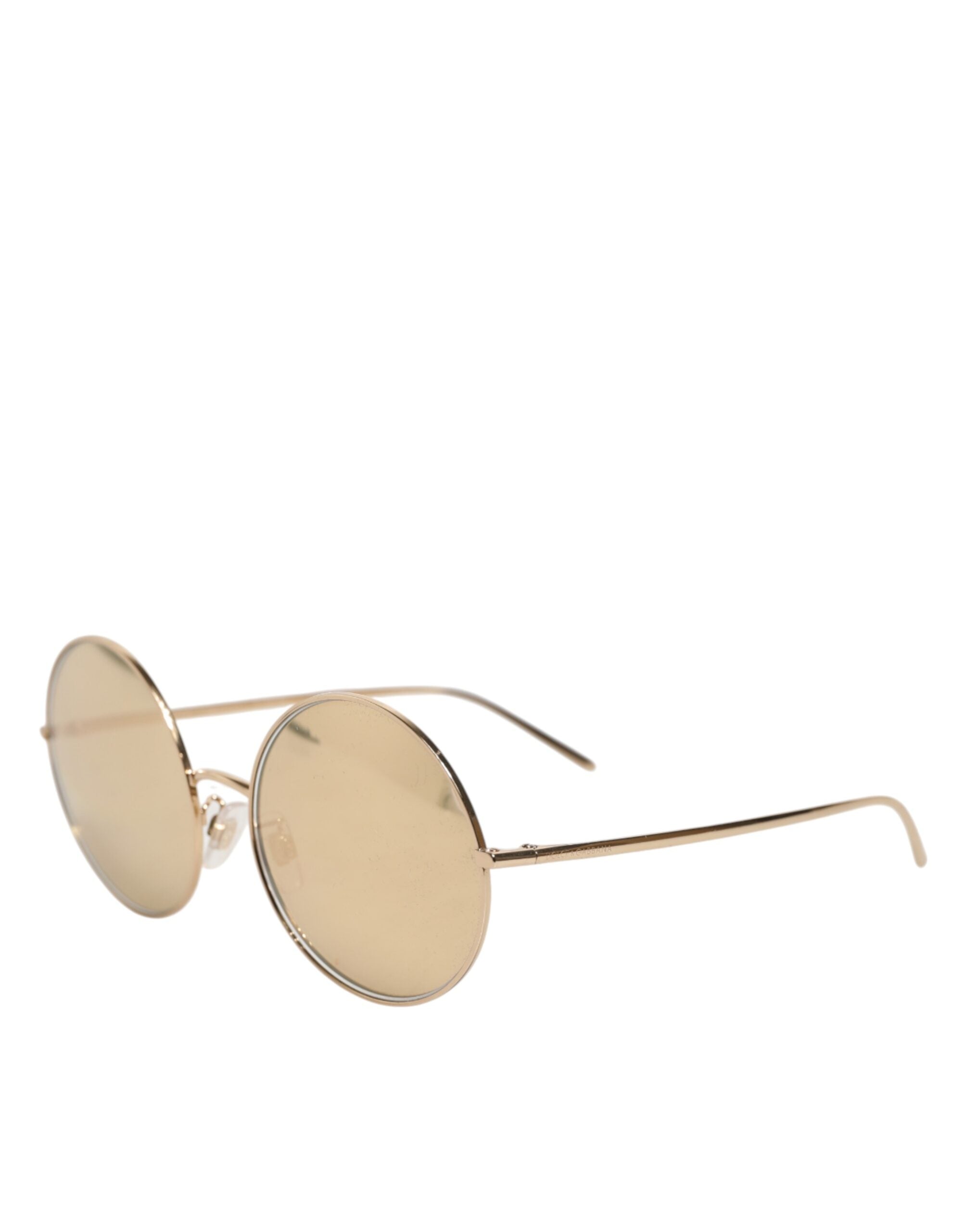Dolce & Gabbana Gold Metal Round Shades Eyewear Sunglasses