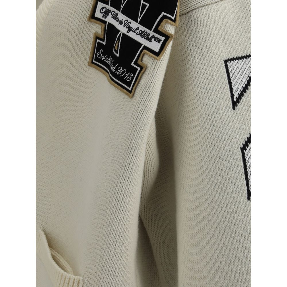 Off-White Cream Cotton Cardigan