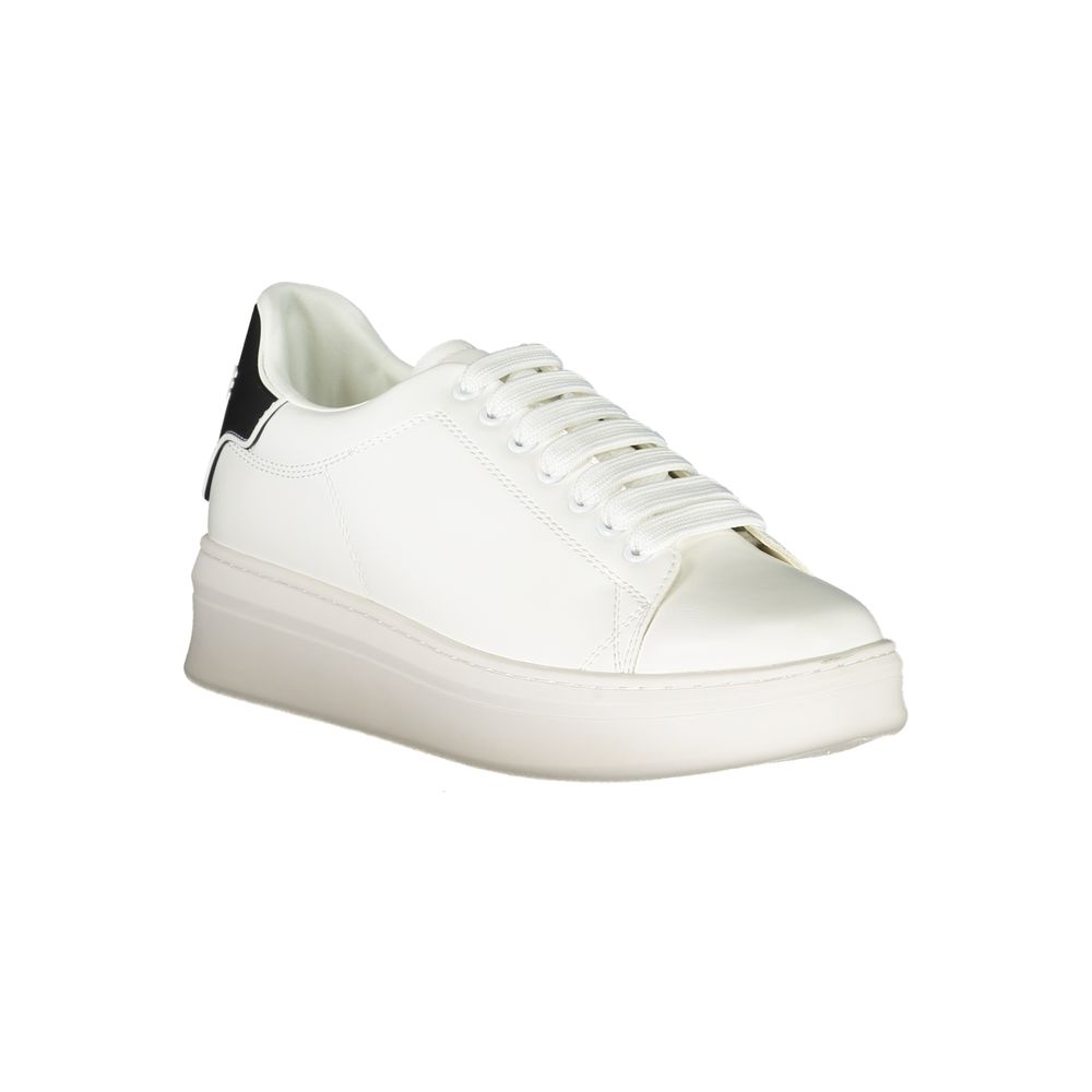 Gaelle Paris White Polyethylene Sneaker
