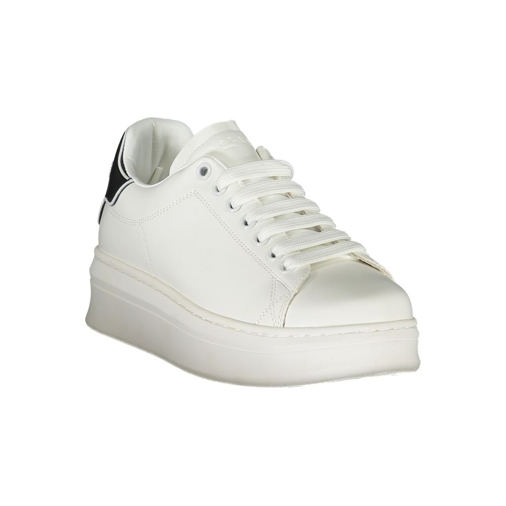 Gaelle Paris White Polyethylene Sneaker