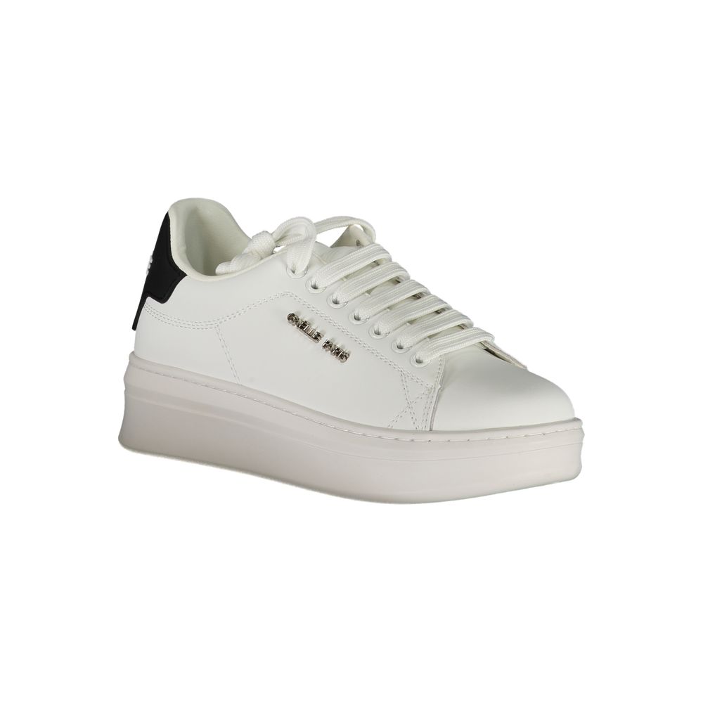 Gaelle Paris White Polyethylene Sneaker