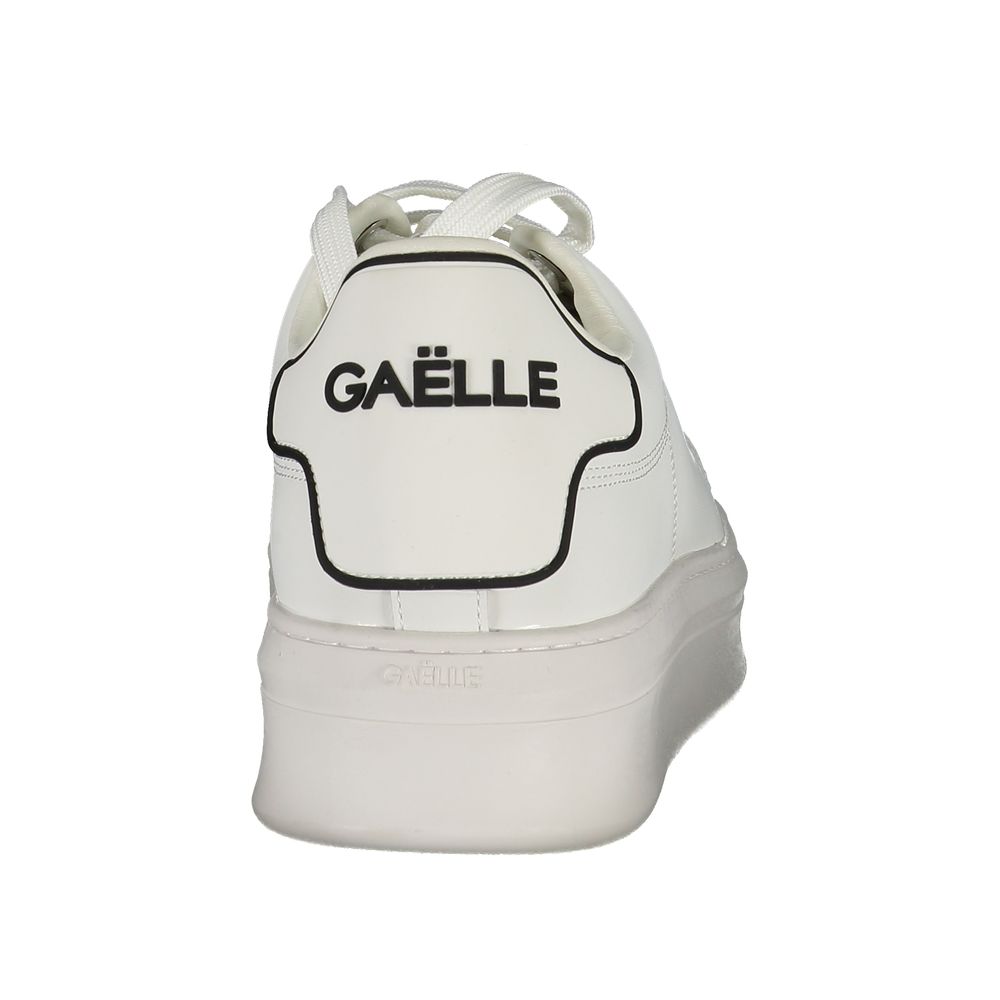Gaelle Paris White Polyethylene Sneaker