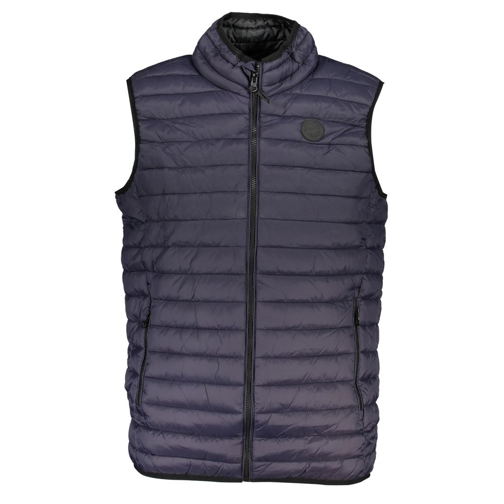 Gianmarco Venturi Blue Polyamide Sleveless Jacket