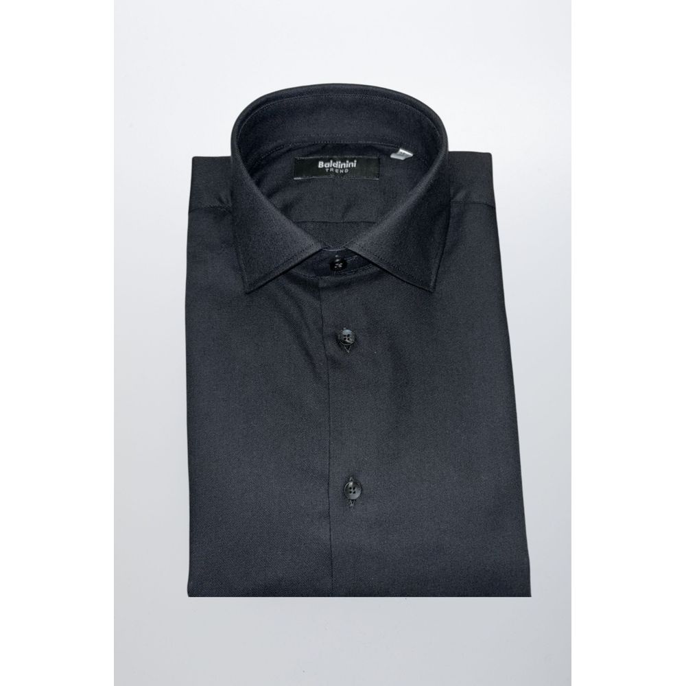 Baldinini Trend Black Cotton Men Shirt