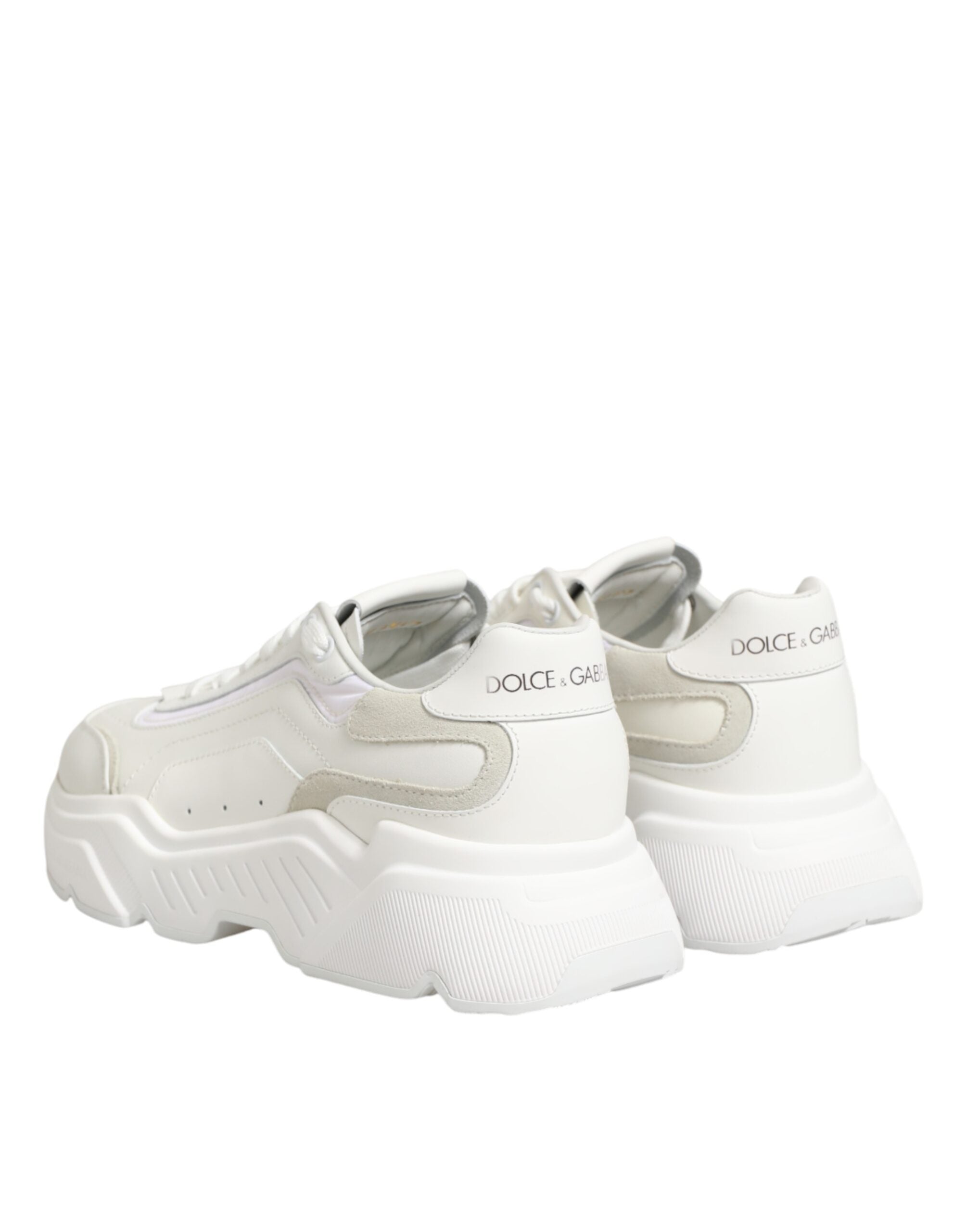 Dolce & Gabbana White Leather Daymaster Low Top Sneakers Shoes
