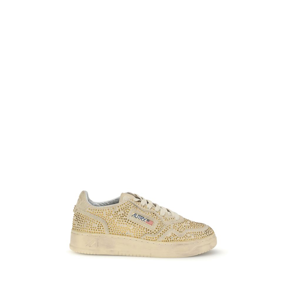 Autry Beige Rubber Low Top Sneakers