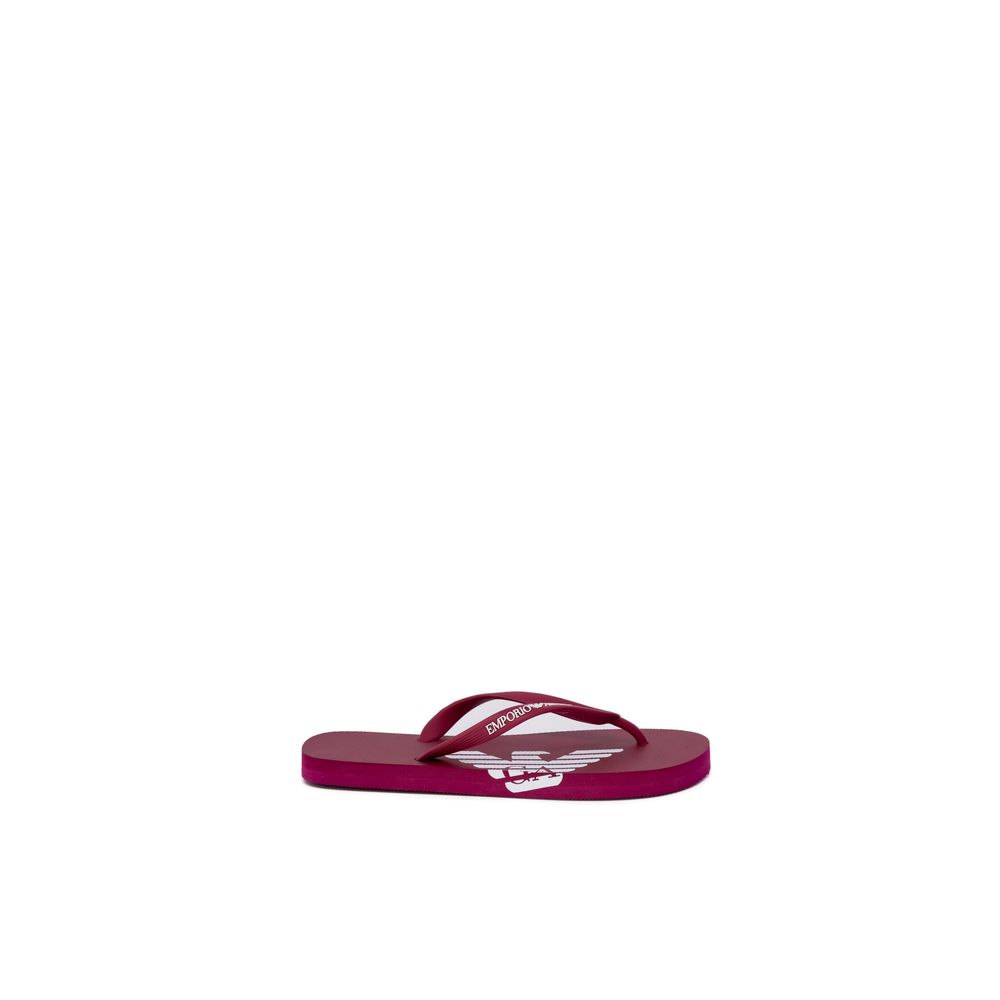 Emporio Armani Underwear Red Rubber Flip-Flop Sandals