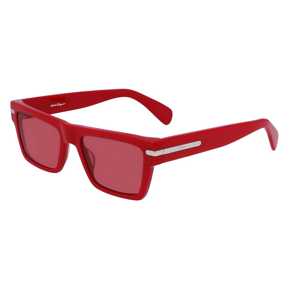 Ferragamo Red Acetate Sunglasses