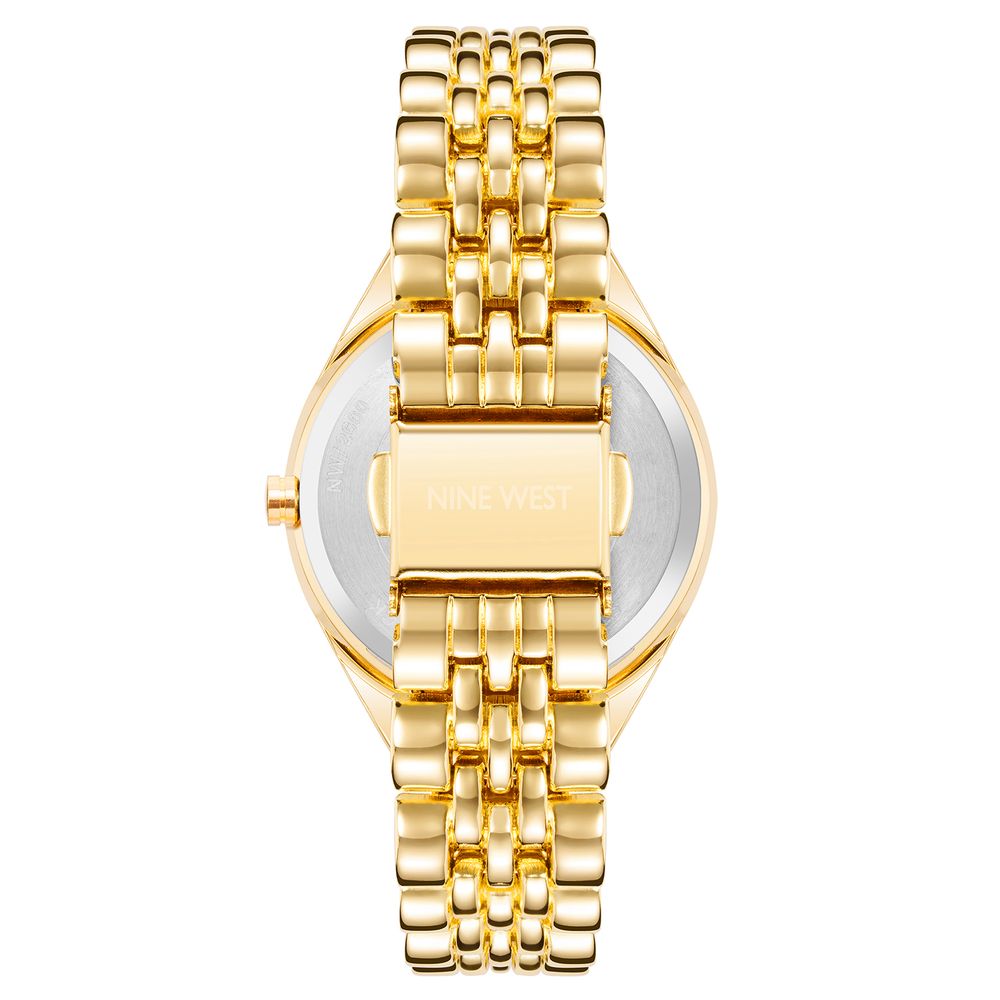 Nine West Gold Metal Dress Watch