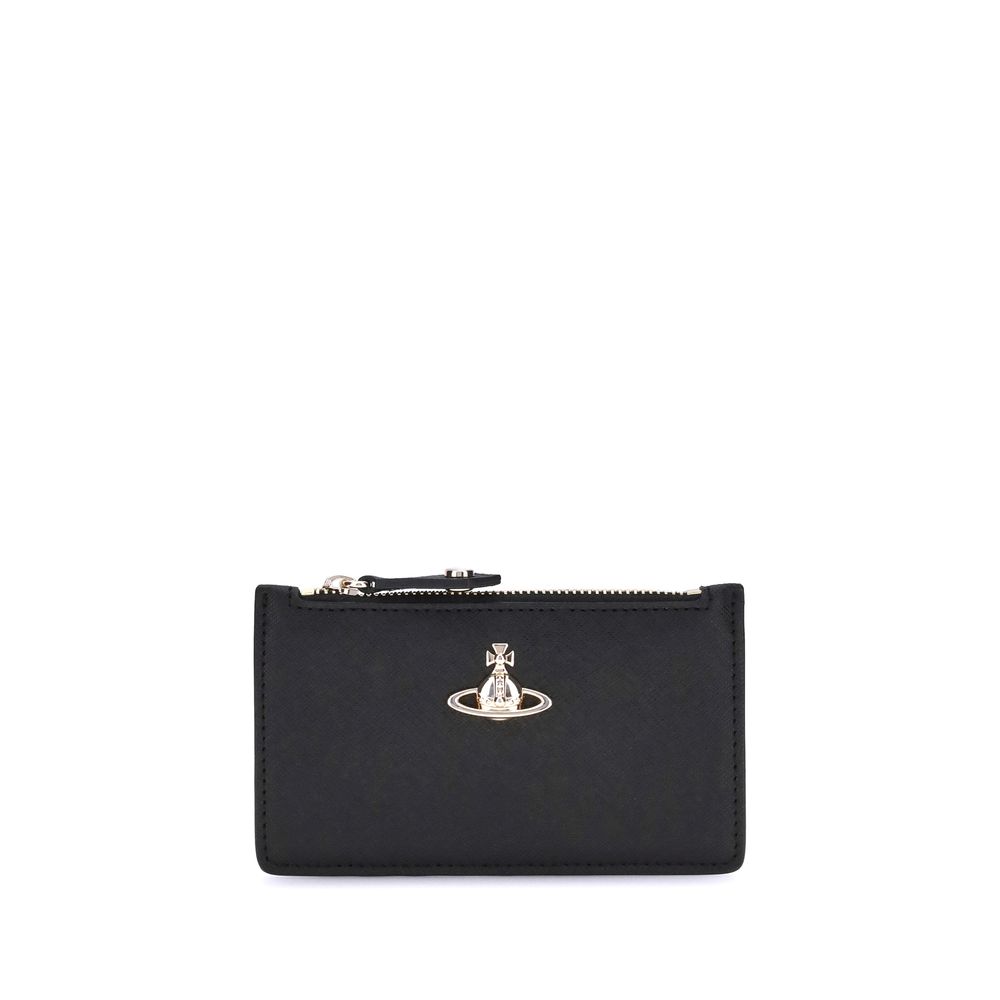 Vivienne Westwood Black Calf Leather Bos Taurus Wallet