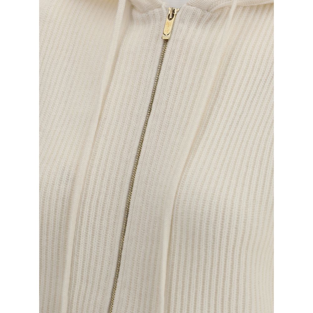 Max Mara White Wool Sleeveles Sweater