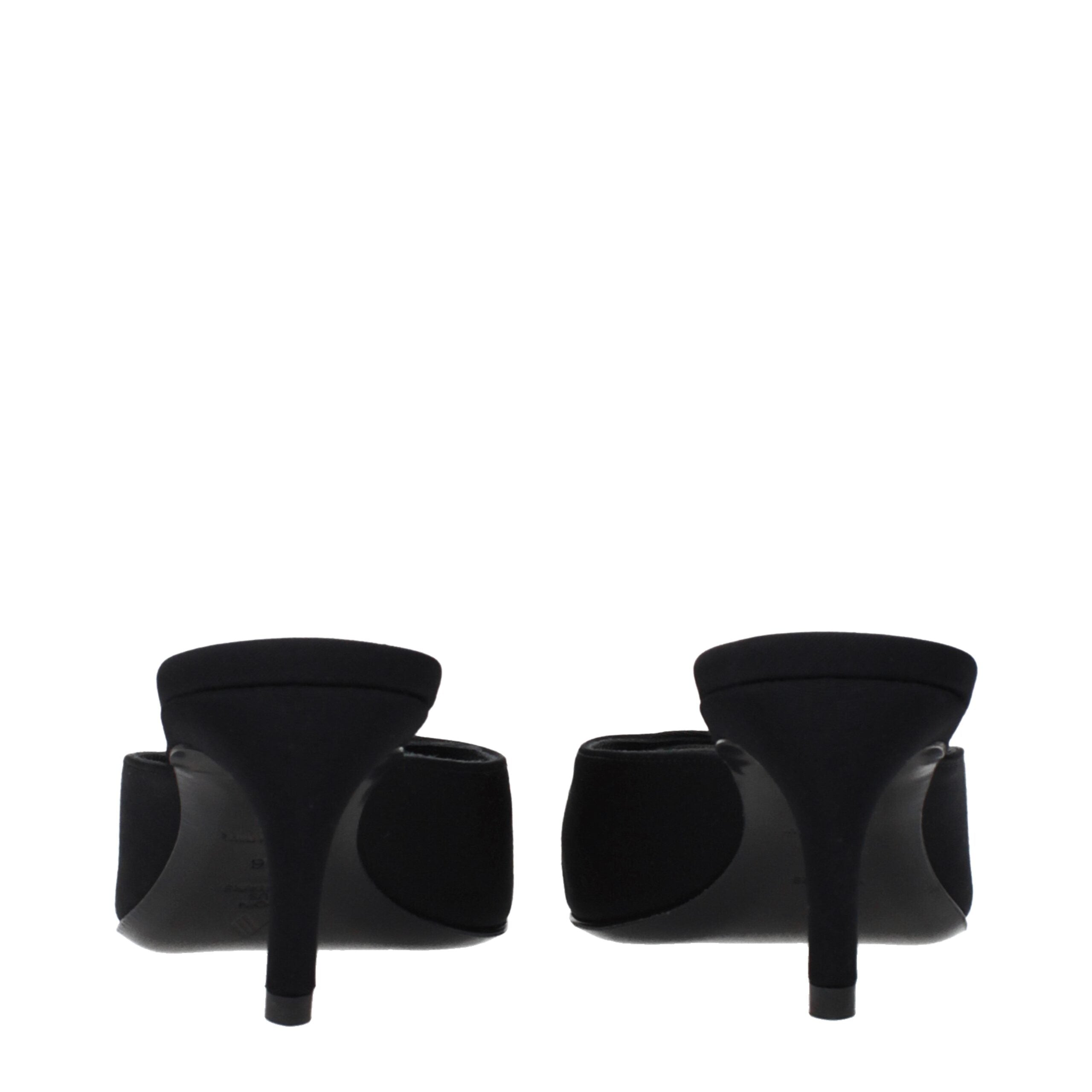 The Attico Black Fabric Sandals