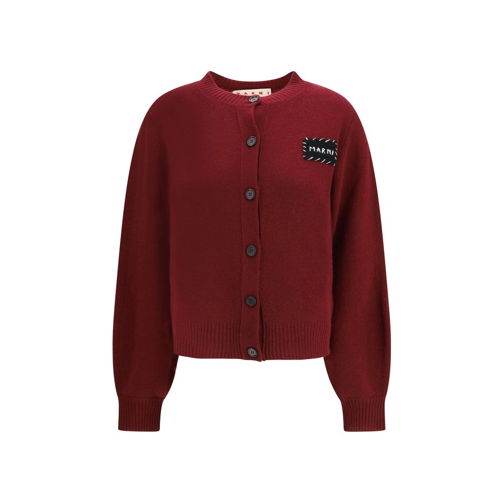 Marni Bordeaux Cashmere Cardigan