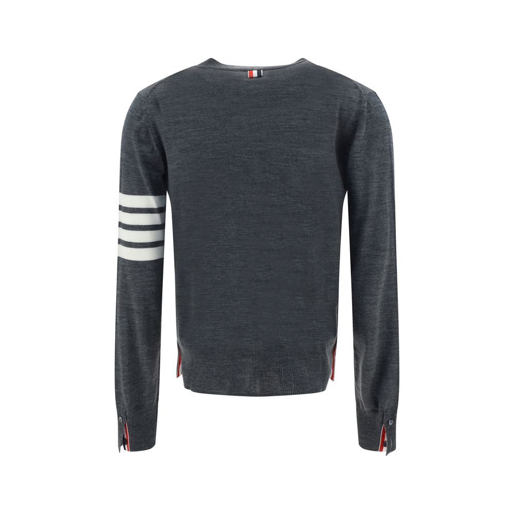 Thom Browne Gray Merino Wool Cardigan