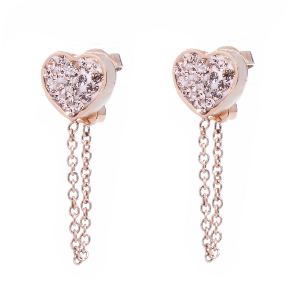 Folli Follie Pink Stainless Steel Earrings