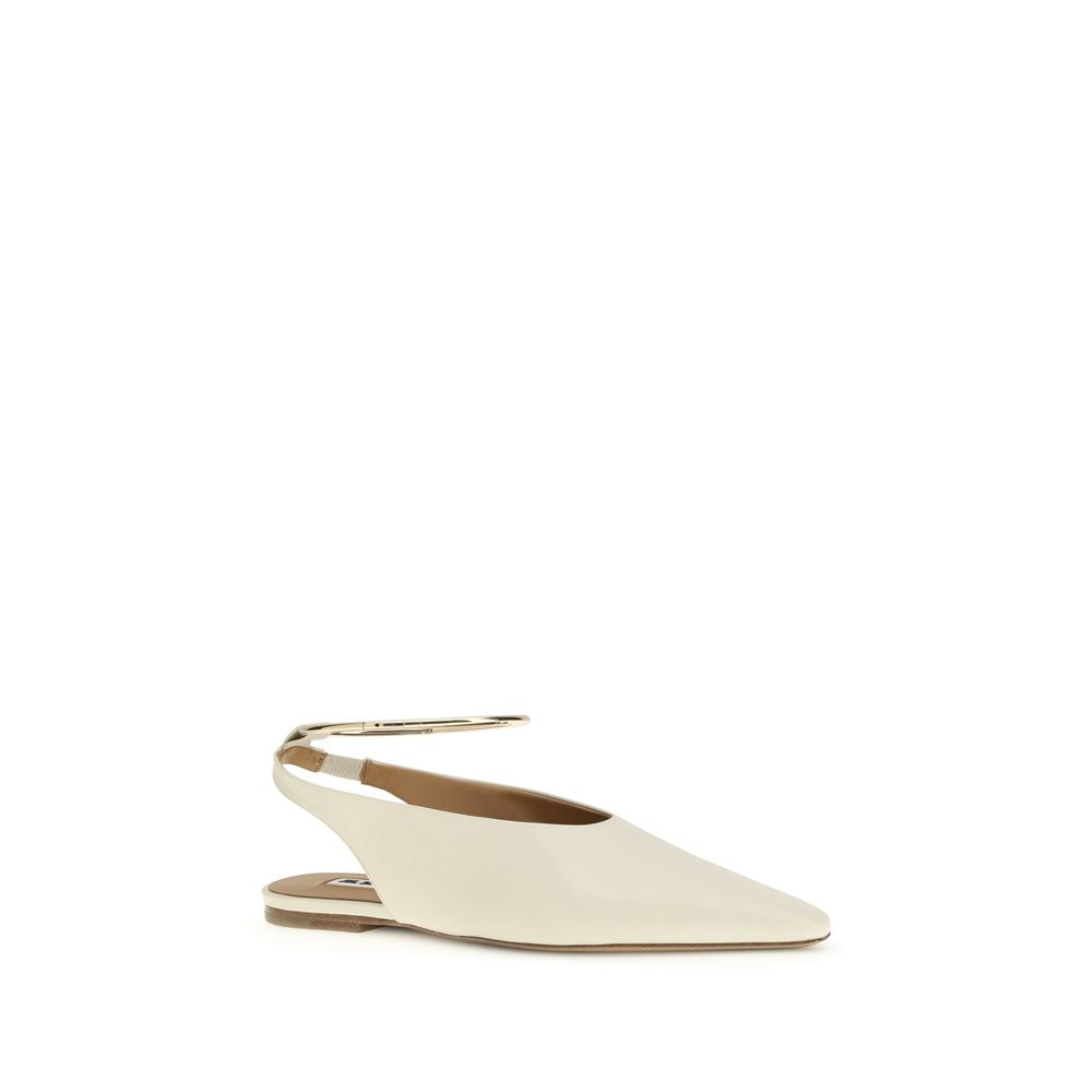 Jil Sander Cream Goatskin Mules