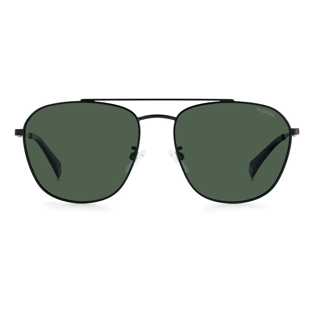 Polaroid Black Stainless Steel Sunglasses