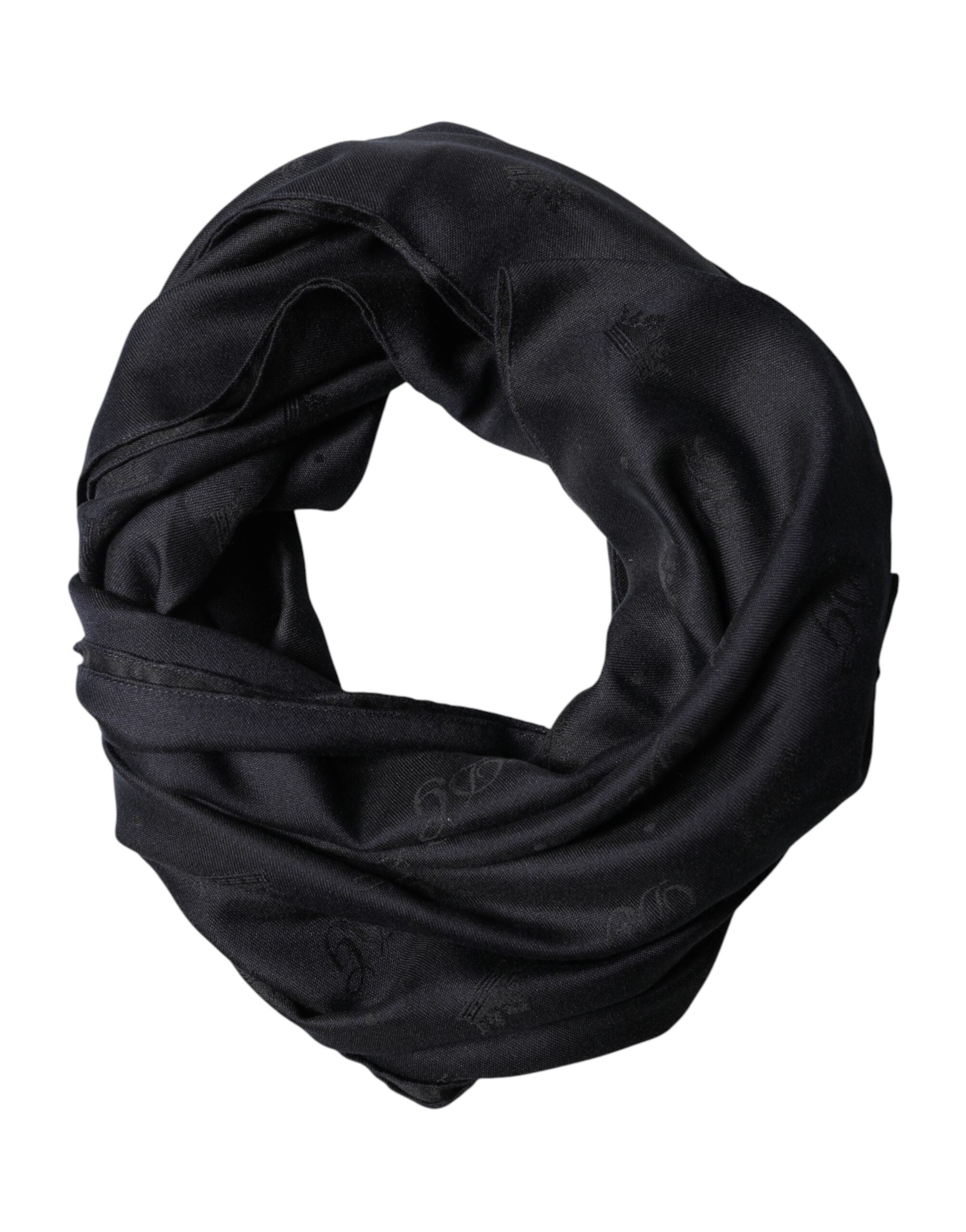 Dolce & Gabbana Black Lace Stole Silk NeckWrap Shawl Scarf