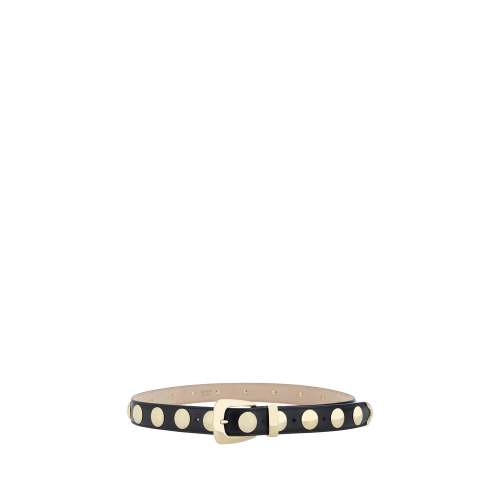 Khaite Black Calf Leather Bos Taurus Belt